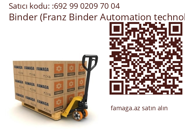   Binder (Franz Binder Automation technology / Connectors) 692 99 0209 70 04