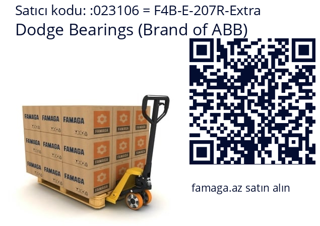   Dodge Bearings (Brand of ABB) 023106 = F4B-E-207R-Extra