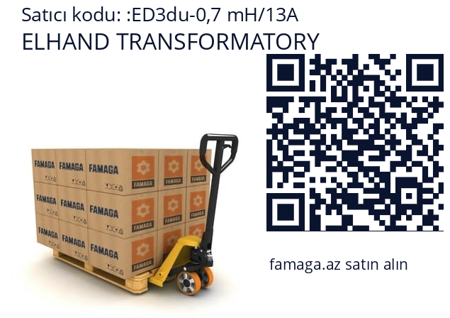   ELHAND TRANSFORMATORY ED3du-0,7 mH/13A
