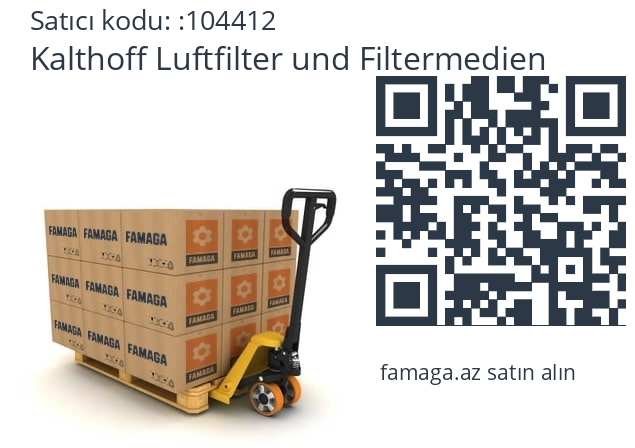   Kalthoff Luftfilter und Filtermedien 104412