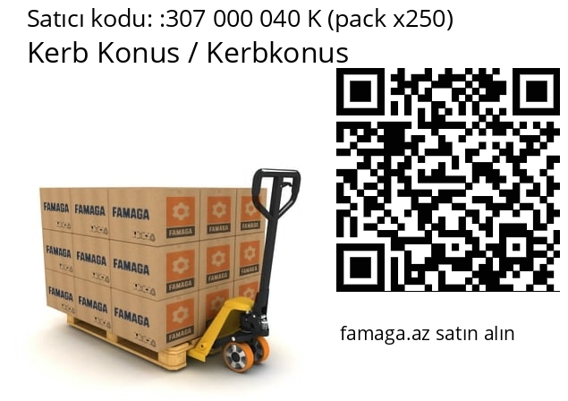   Kerb Konus / Kerbkonus 307 000 040 K (pack x250)