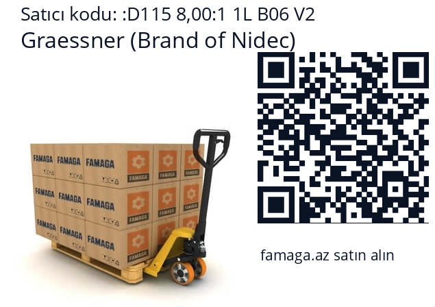   Graessner (Brand of Nidec) D115 8,00:1 1L B06 V2